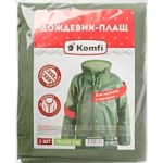 Дождевик зеленый EVA с капюшоном (на кнопках) Komfi/50 EVA005G