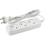 Удлинитель Amper 2,0м, 3 розетки, 3*0,75мм белый