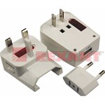 Электр.оборудование 11-1051 Адаптер сетевой с зарядкой устройств USB   REXANT