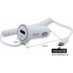Зарядное устройство Авто З/У  1 гнездо USB + кабель MUJU MJ- C07 (microUSB)